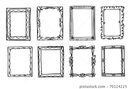 Decorative Frame Ornate Border Or Divider Set Stock Illustration