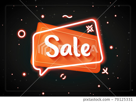 Promo banner geometric vector bubble 70125331