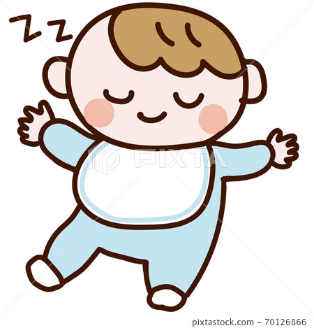 Baby sleeping comfortably_blue Baby sleeping comfortably_blue 70126866