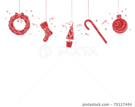 Vector New Year or Christmas white background. With copy space. 70127484
