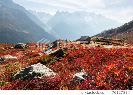 Amazing view on Monte Bianco mountains range 70127824