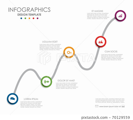 Infographic design template with place for your data. Vector illustration. Infographic design template with place for your data. Vector illustration. 70129559