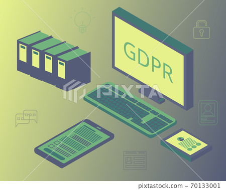 General Data Protection Regulation or GDPR vector - Stock Illustration ...