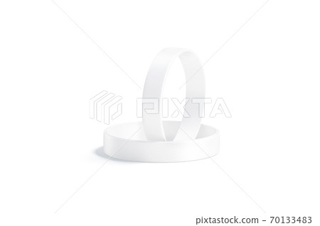 Blank White Two Silicone Wristband Mockup Lying Stock Illustration 70133483 Pixta