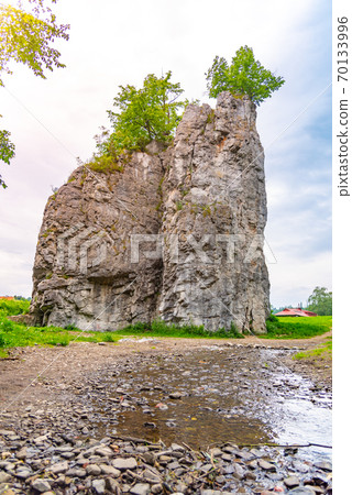 Hrebenac - uniqe limestone rock formation in Sloup, Moravian Karst, Czech Republic 70133996