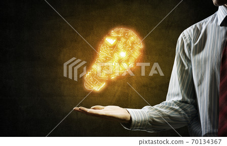 Bright idea for success achieving Bright idea for success achieving 70134367