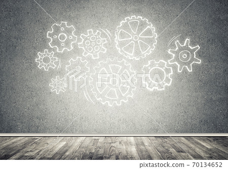 Gear mechanism as teamwork concept 70134652