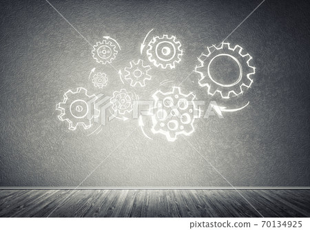 Gear mechanism as teamwork concept Gear mechanism as teamwork concept 70134925