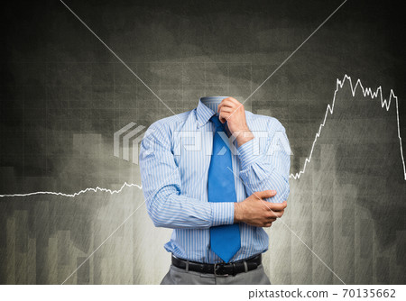 Headless pensive businessman Headless pensive businessman 70135662