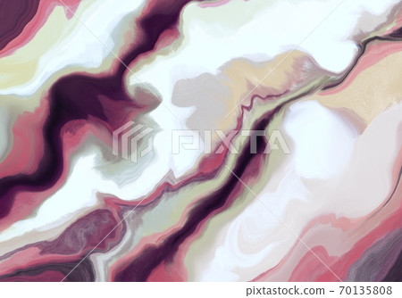 Super duper gorgeous abstract painting. Liquid paint technique background. Marble effect painting. Background for wallpapers, posters, cards, invitations, websites. Mixed gray, pink, black and white. 70135808