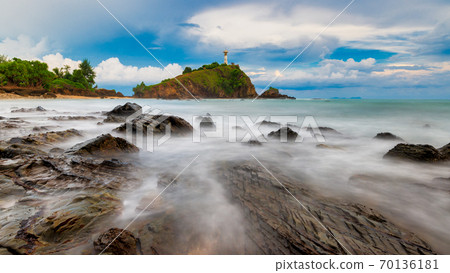 The Lighthouse with rock used long exposure photography at Lanta island The Lighthouse with rock used long exposure photography at Lanta island 70136181
