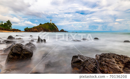 The Lighthouse with rock used long exposure photography at Lanta island The Lighthouse with rock used long exposure photography at Lanta island 70136208