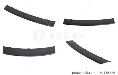 Protective pad on the rear bumper of the car on a white background, isolate, anti scratch Protective pad on the rear bumper of the car on a white background, isolate, anti scratch 70136226