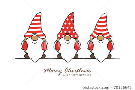christmas greeting card with cute christmas dwarf christmas greeting card with cute christmas dwarf 70136642
