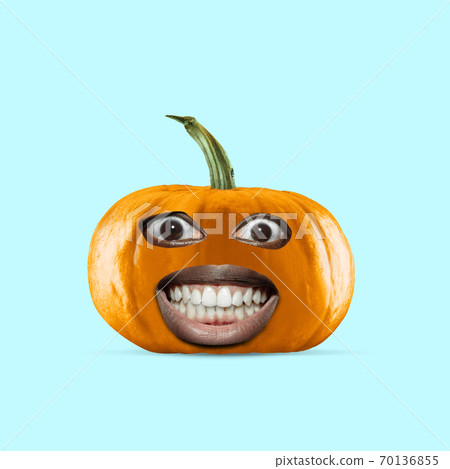 Trendy artwork, modern design. Contemporary art collage. Halloween concept. Trendy artwork, modern design. Contemporary art collage. Halloween concept. 70136855