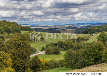 Autumn landscape around the castle Branc Autumn landscape around the castle Branc 70137019
