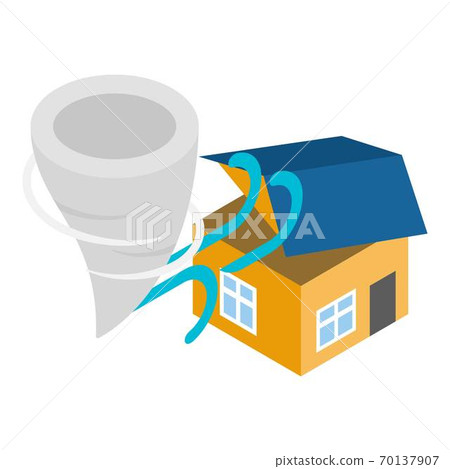 Tornado icon, isometric style Tornado icon, isometric style 70137907