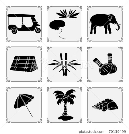 Vector Thailand symbols Set Travel Thai culture Vector Thailand symbols Set Travel Thai culture 70139499