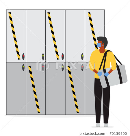 Vector New normal Locker room Sport Fitness center Vector New normal Locker room Sport Fitness center 70139500