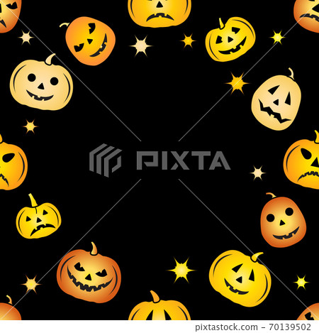 Vector pattern Halloween pumpkin Jack O'Lantern 70139502