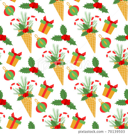 Happy New Year 2021 Merry Christmas vector pattern Happy New Year 2021 Merry Christmas vector pattern 70139503