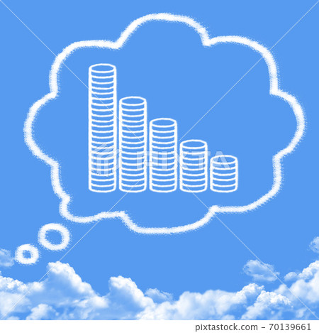 coins cloud shape 70139661