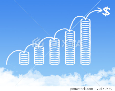 coins cloud shape 70139679