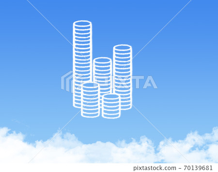 coins cloud shape coins cloud shape 70139681
