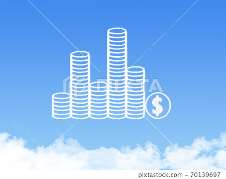 coins cloud shape 70139697
