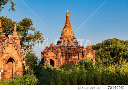 Pagodas and temples of Bagan in Myanmar, formerly Burma, a world heritage site. Pagodas and temples of Bagan in Myanmar, formerly Burma, a world heritage site. 70140961