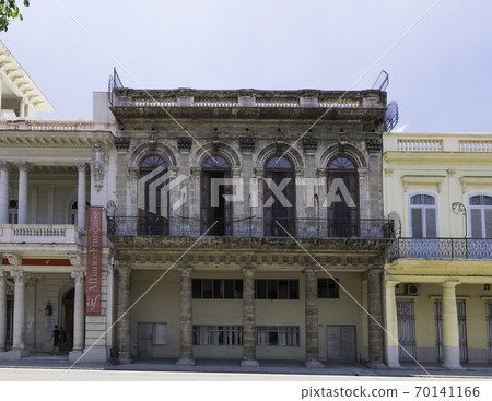 Street of Havana with old residential buildings - Havana, Cuba 70141166