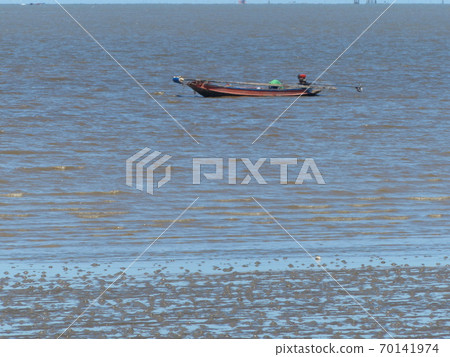 sea horizon background with boat sea horizon background with boat 70141974