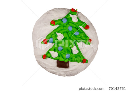 Christmas gingerbread cookie isolated on white background Christmas gingerbread cookie isolated on white background 70142761