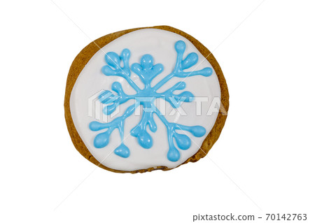 Christmas gingerbread cookie isolated on white background 70142763