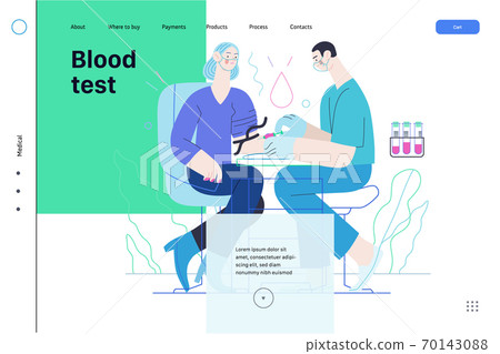 Medical tests illustration - blood test 70143088