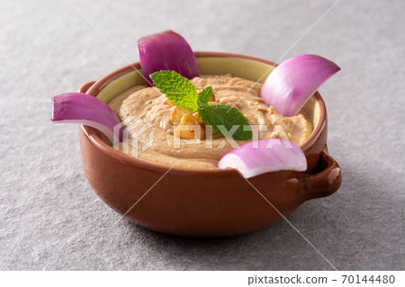 Gofio escaldado in bowl. traditional canarian food 70144480