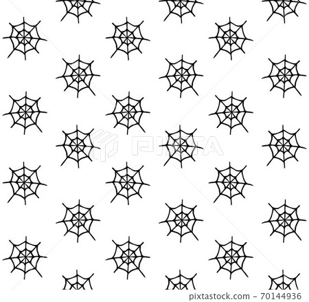Vector seamless pattern of hand drawn spider web - Stock Illustration ...
