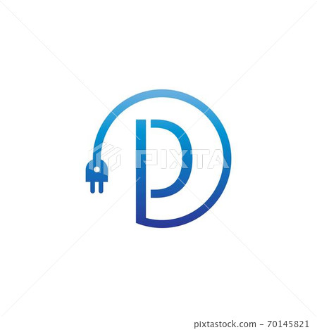 Power cable forming letter D logo 70145821
