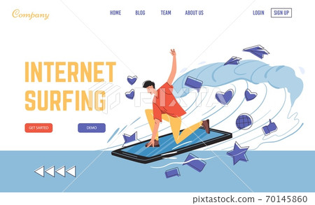 High speed internet surfing on mobile landing page 70145860