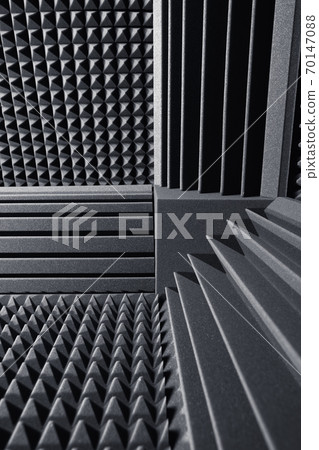 acoustic foam absorber and bass traps for sound dampering background 70147088
