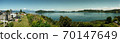 Cementery at Llanguihue lake and Osorno Volcano, Puerto Varas, Chile, South America. 70147649