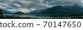 Panoramic shot of Llanguihue lake and stormy sky. Puerto Varas. Chile. 70147650