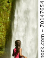 Salto las Cascadas falls at Llanguihue lake and Osorno Volcano, Puerto Varas, Chile, South America. 70147654