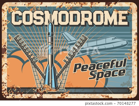 Space explore vector rusty metal plate Space explore vector rusty metal plate 70148277