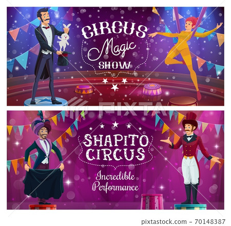 Circus performers, top tent show with artists 70148387