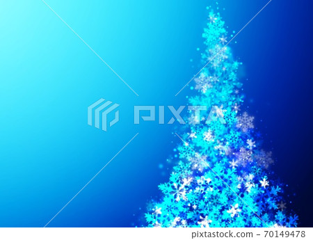 Blue glitter gradation and snow - Stock Illustration [70149478] - PIXTA