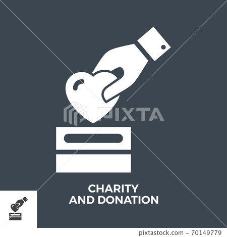 Charity and Donation Glyph Vector Icon. 70149779