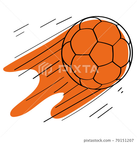 Soccer ball in a poster 70151207
