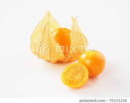 Edible physalis on a white background 70151238