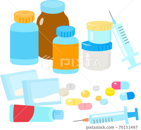 Various medicines, injections, medicine bottles 70151497